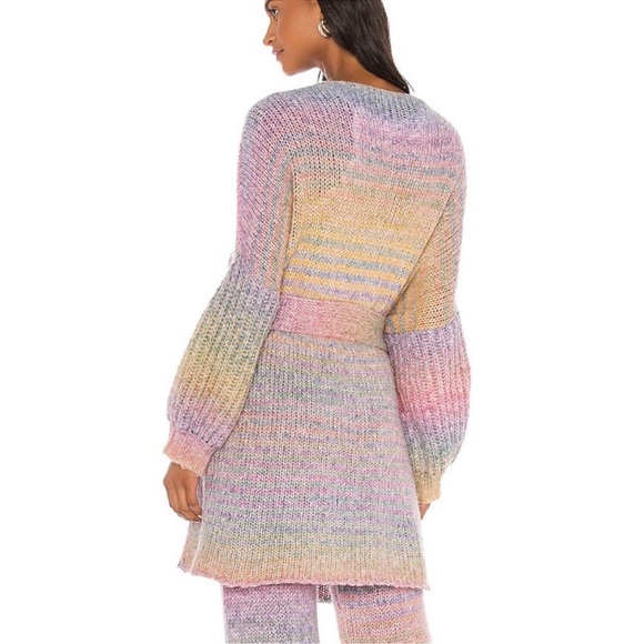 LoveShackFancy Brady Rainbow Wool Knit Belted
Shawl Cardigan Size XS/S - Picture 5 of 14
